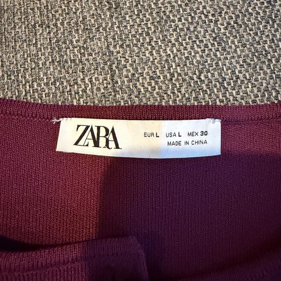 Zara Deep Red Sleeveless Dress with Buttons - Picture 5 of 9